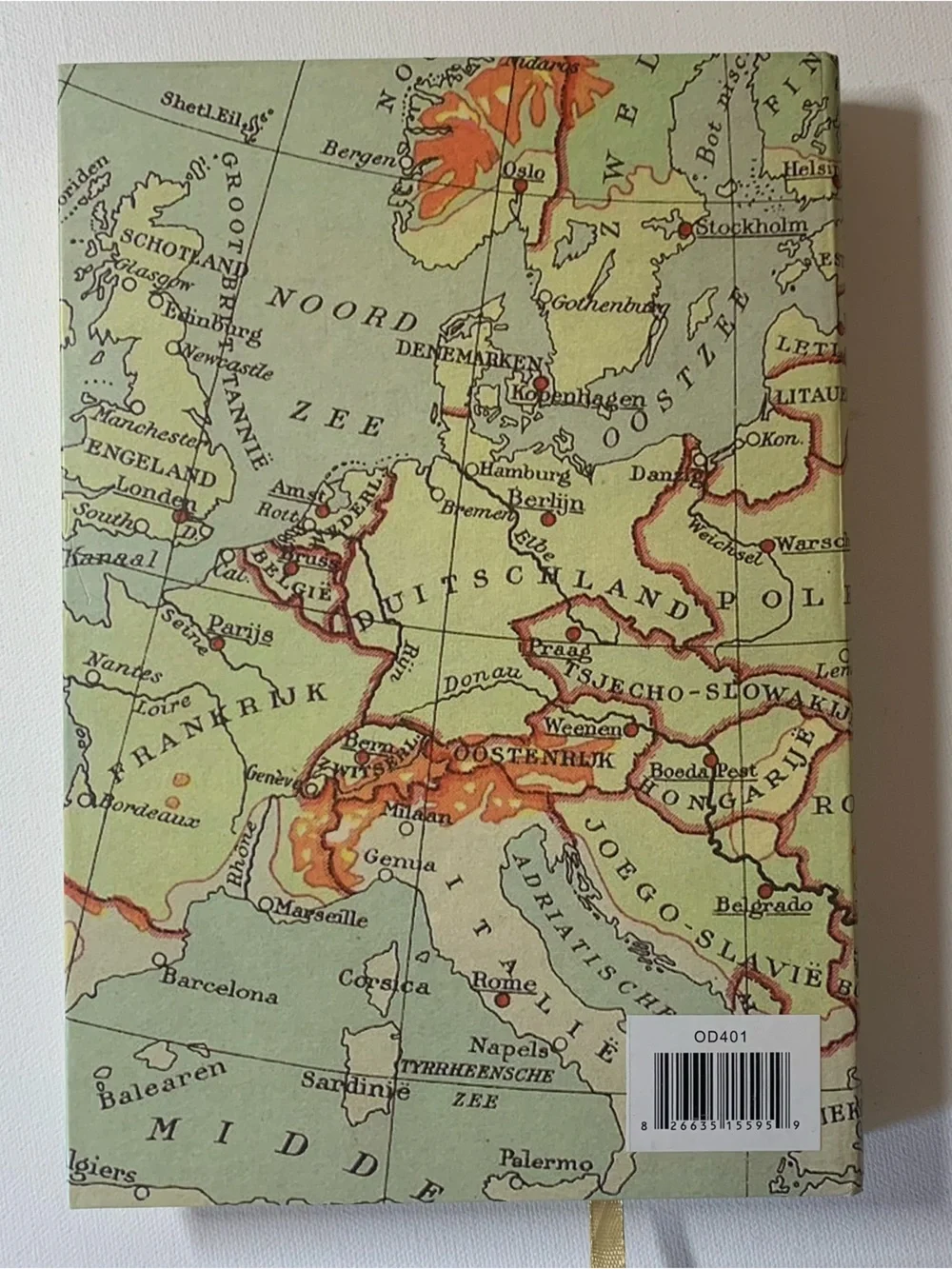 Travel Journal with map design and quote from J.R.R. Tolkien